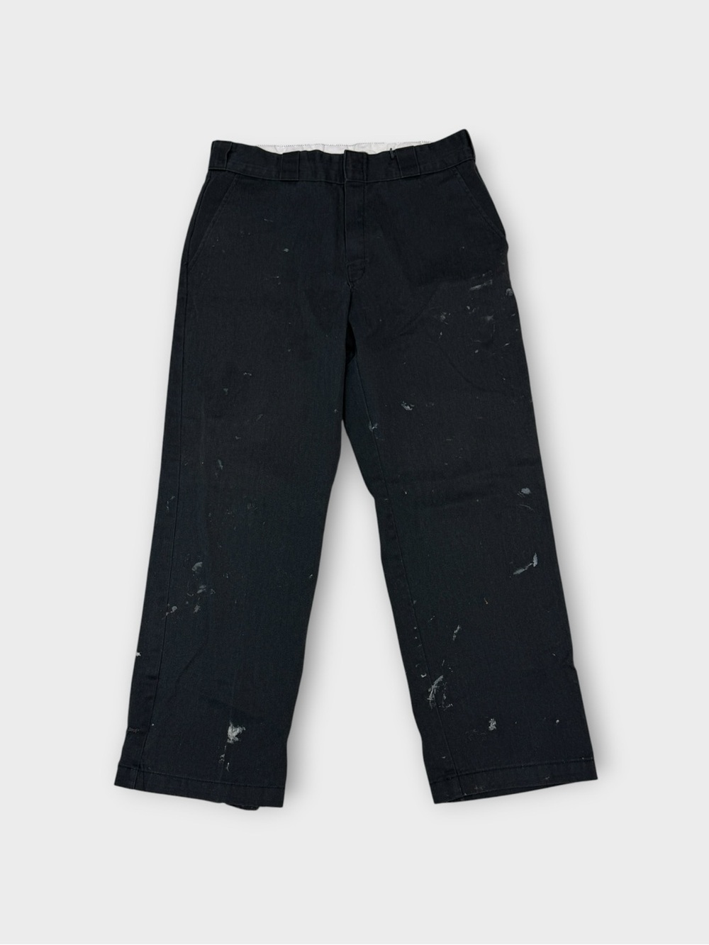 Dickies 874 Original Fit Black Paint-Splattered Work Pants — W34x30
